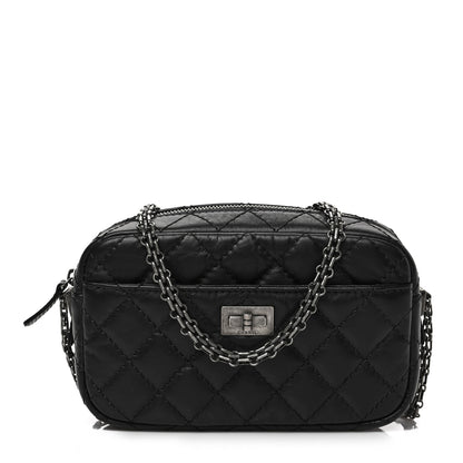 Chanel Aged Calfskin Quilted Mini Reissue Camera Case Black 1 of 9