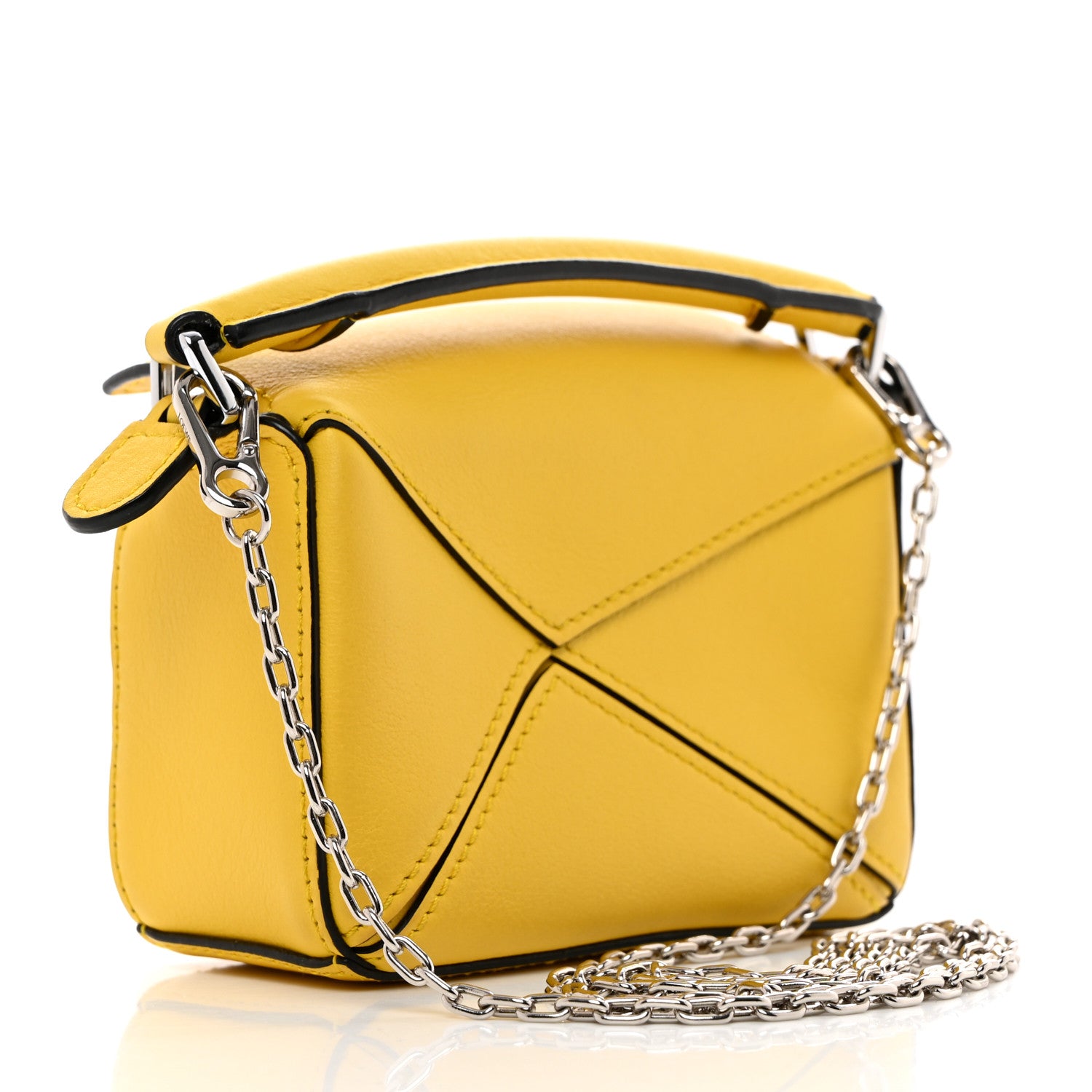 Loewe Calfskin Nano Puzzle Bag Yellow 2 of 10