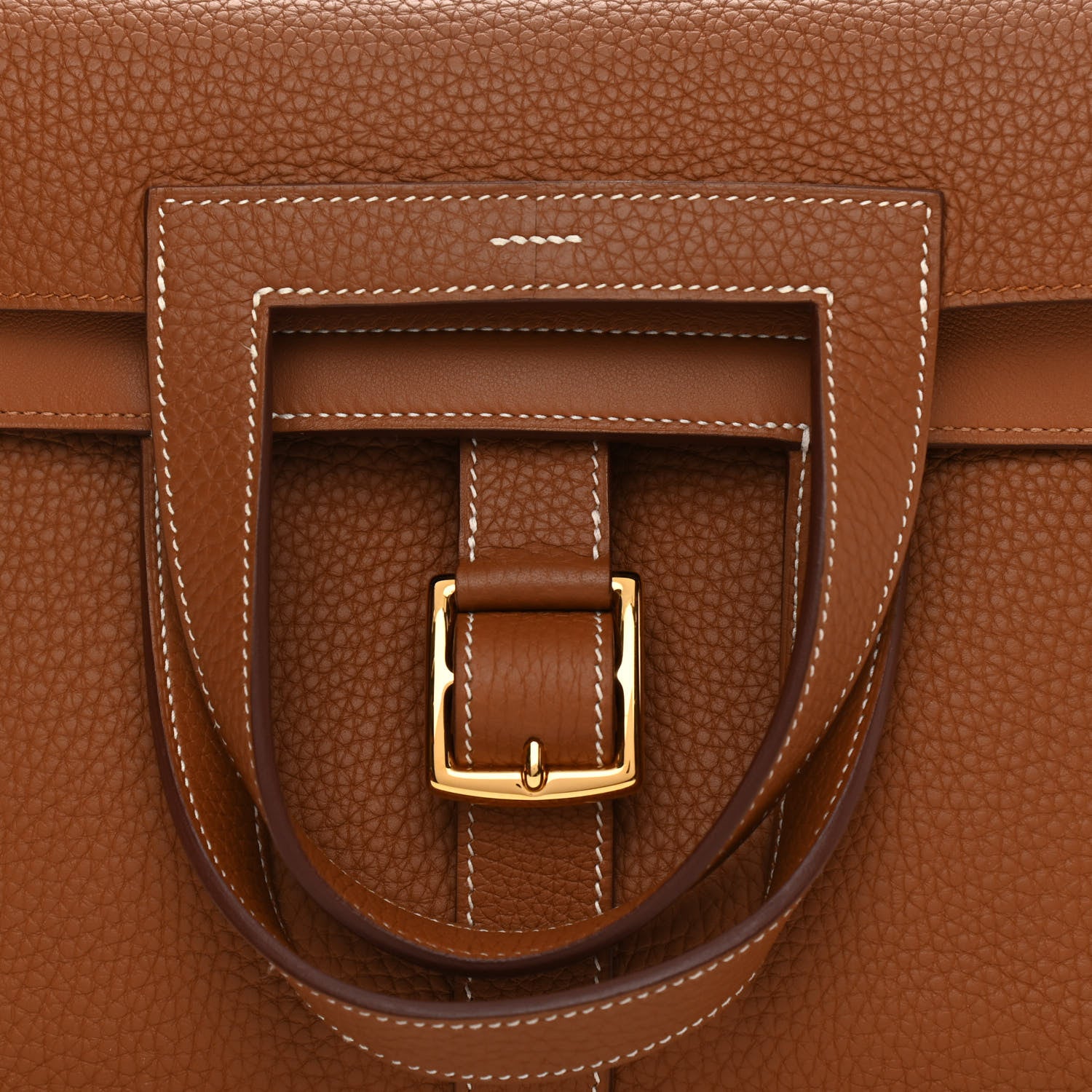 Hermes Taurillon Clemence Halzan 31 Gold 9 of 12