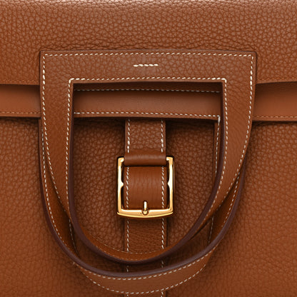 Hermes Taurillon Clemence Halzan 31 Gold 9 of 12