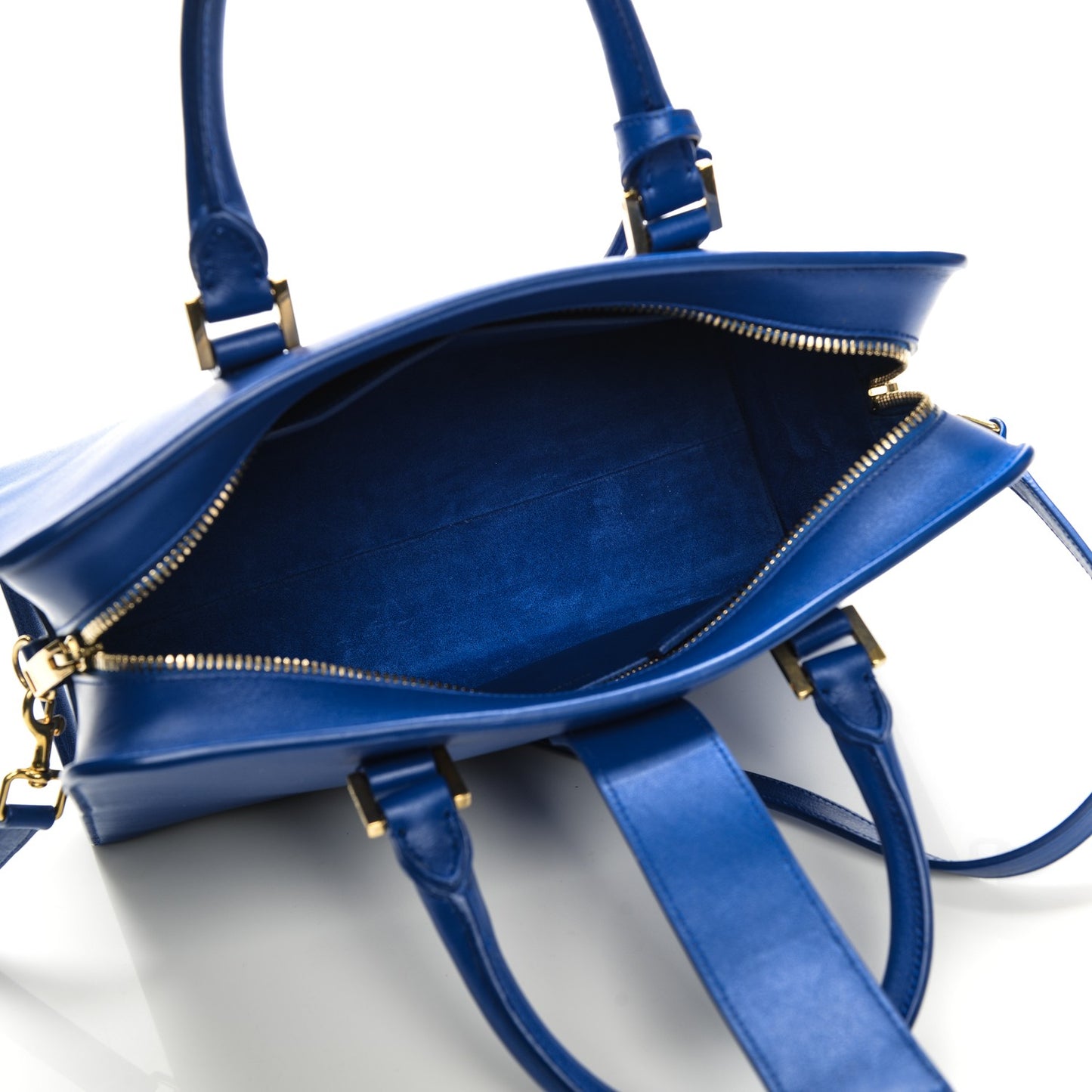 Calfskin Small Monogram Cabas Blue Majorelle