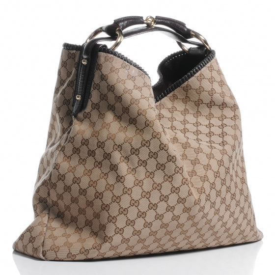 Large Horsebit Chain Hobo Brown