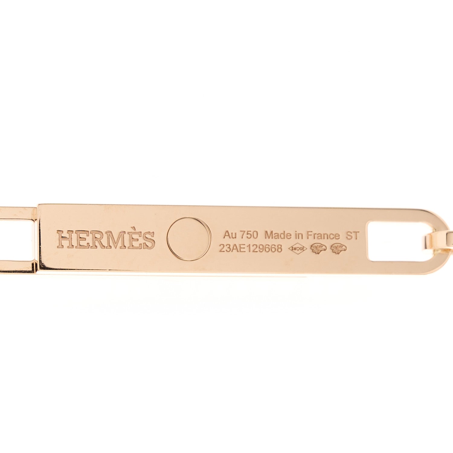 Hermes 18K Rose Gold Diamond Pave PM Kelly Chaine Lariat Necklace ST 4 of 5
