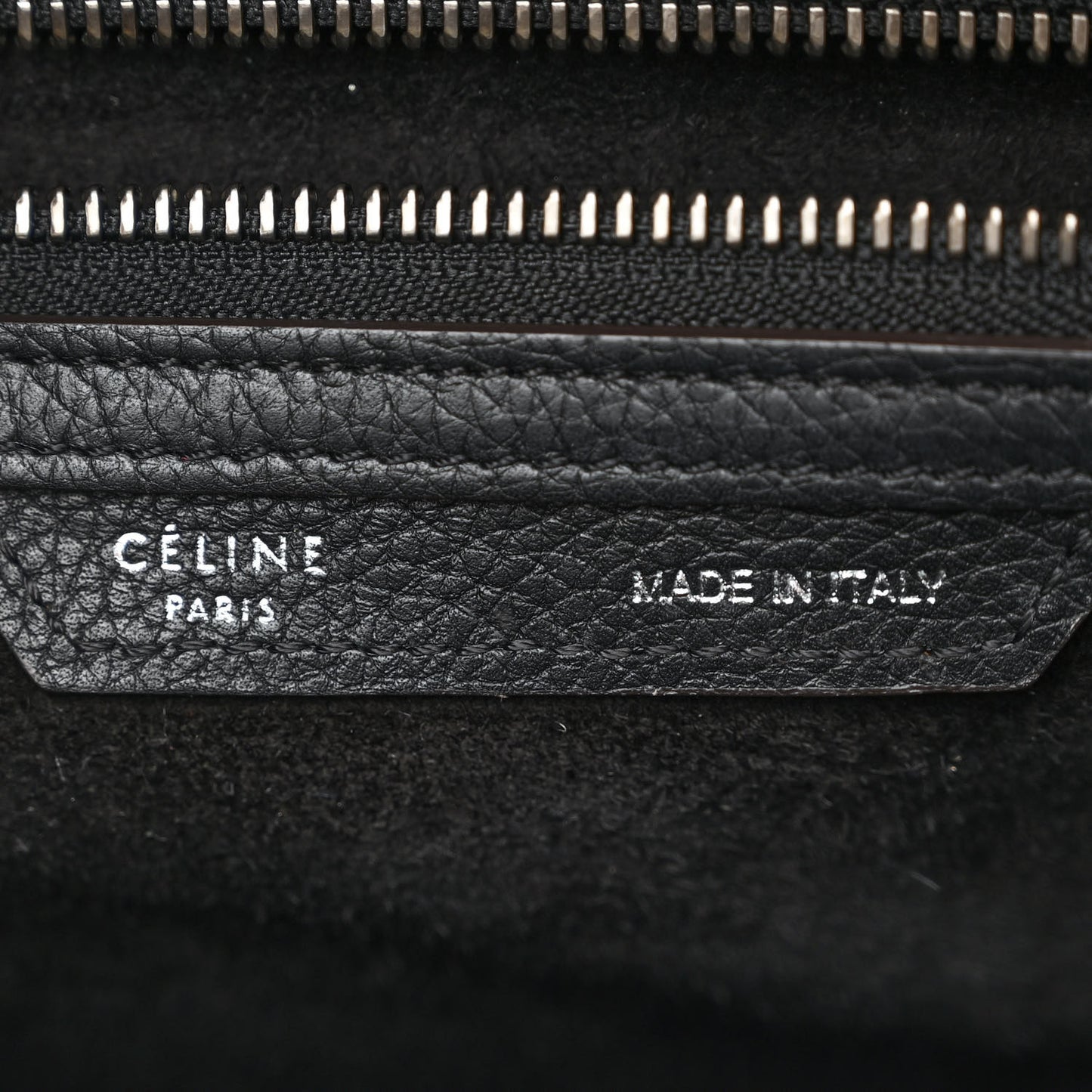Drummed Calfskin Micro Luggage Black