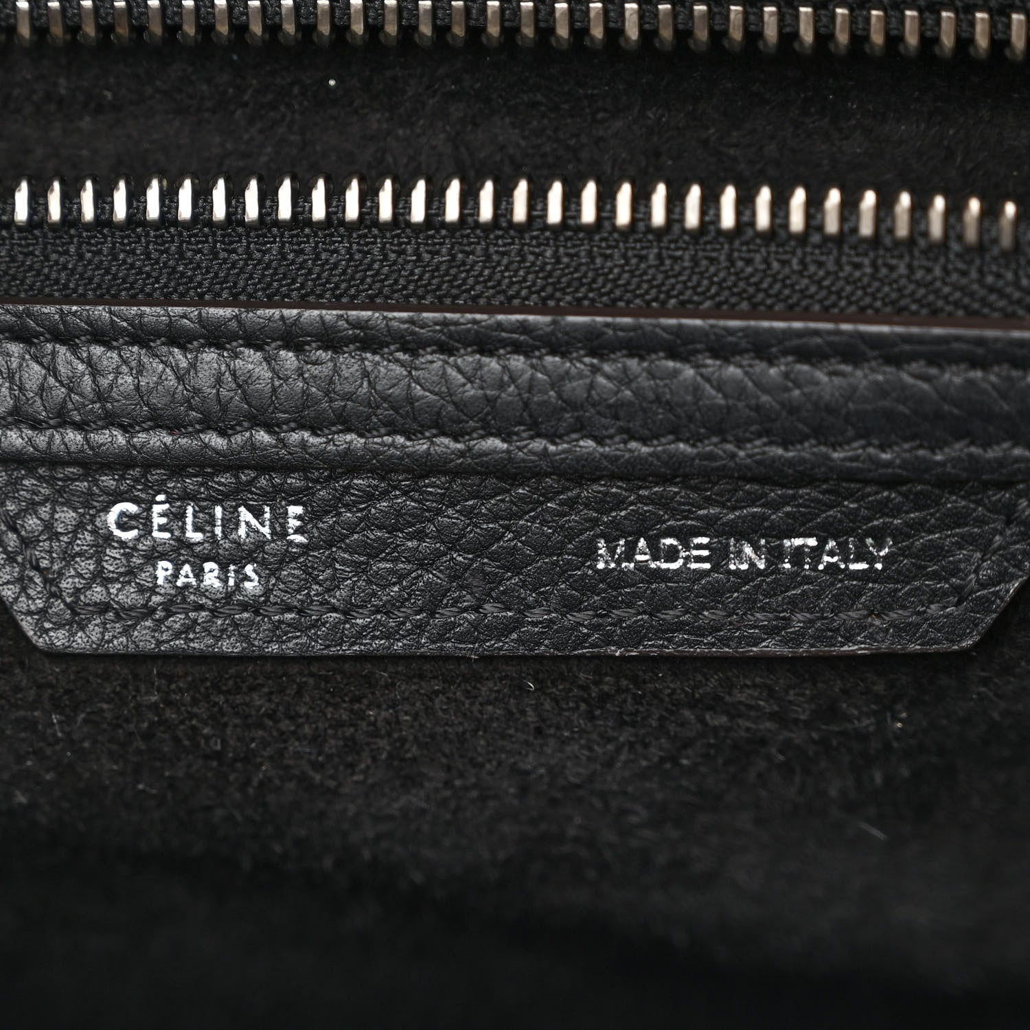 Celine Drummed Calfskin Micro Luggage Black 6 of 12