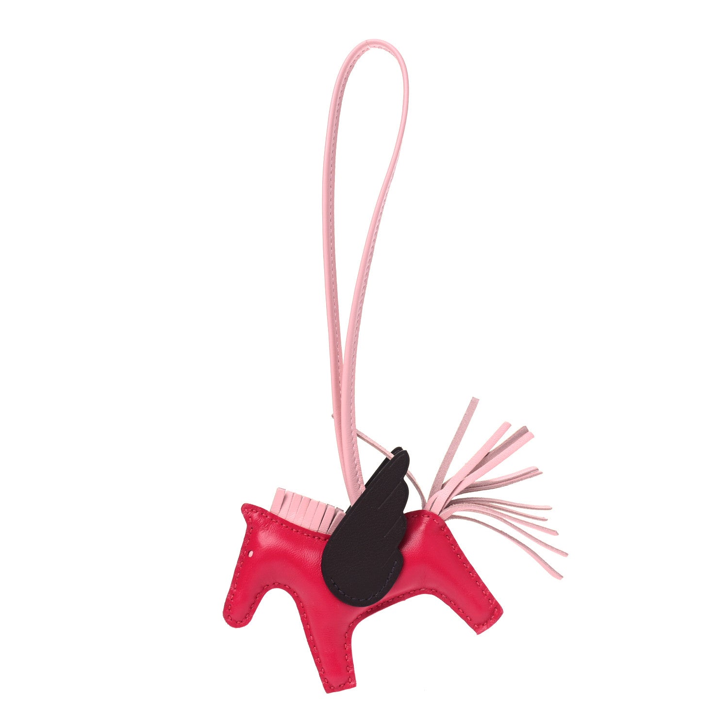 Hermes Milo Lambskin Grigri Rodeo Pegase Horse Bag Charm PM Framboise Rose Sakura Rouge Sellier 1 of 4