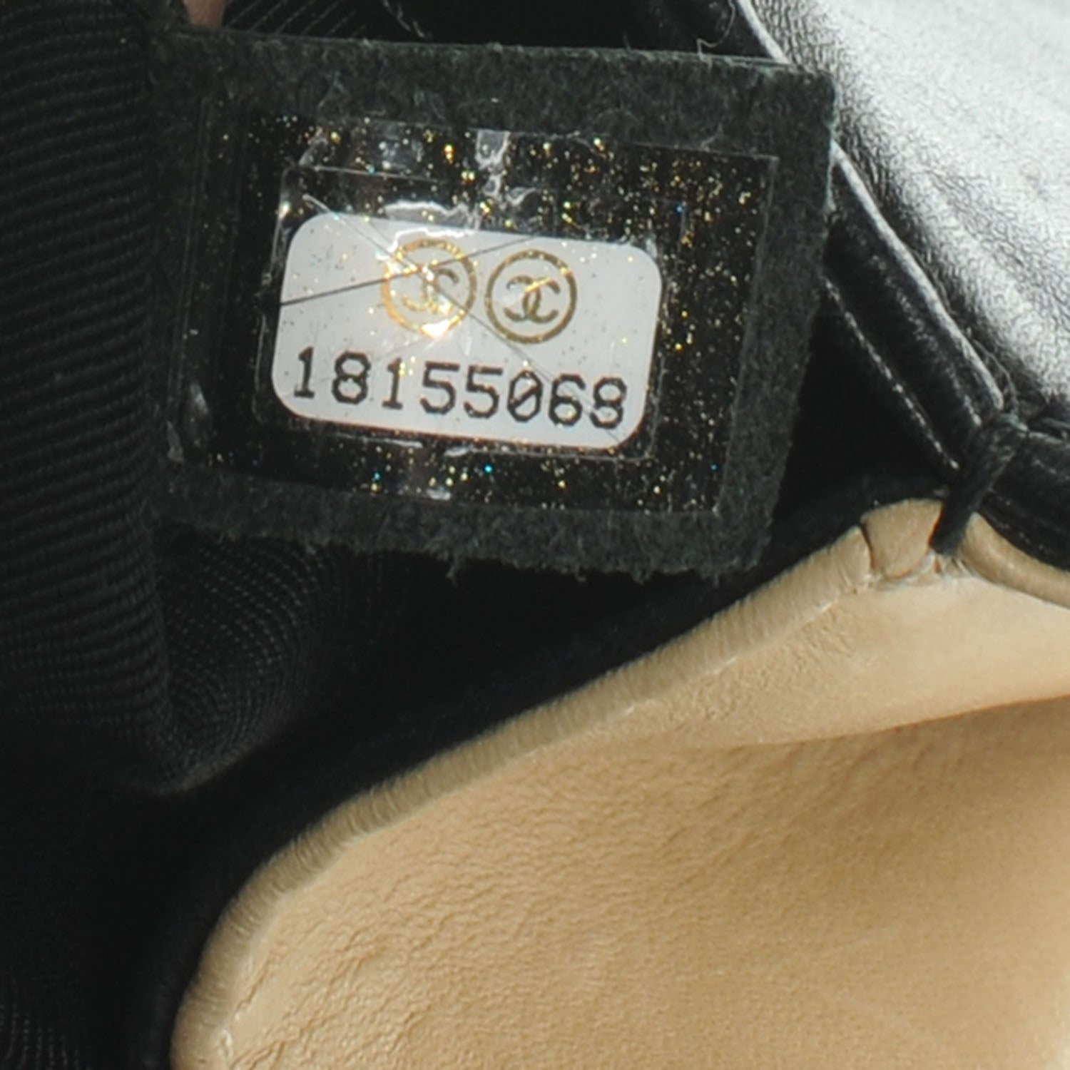 Chanel Lambskin Quilted Medium Boy Flap Beige Black 9 of 9