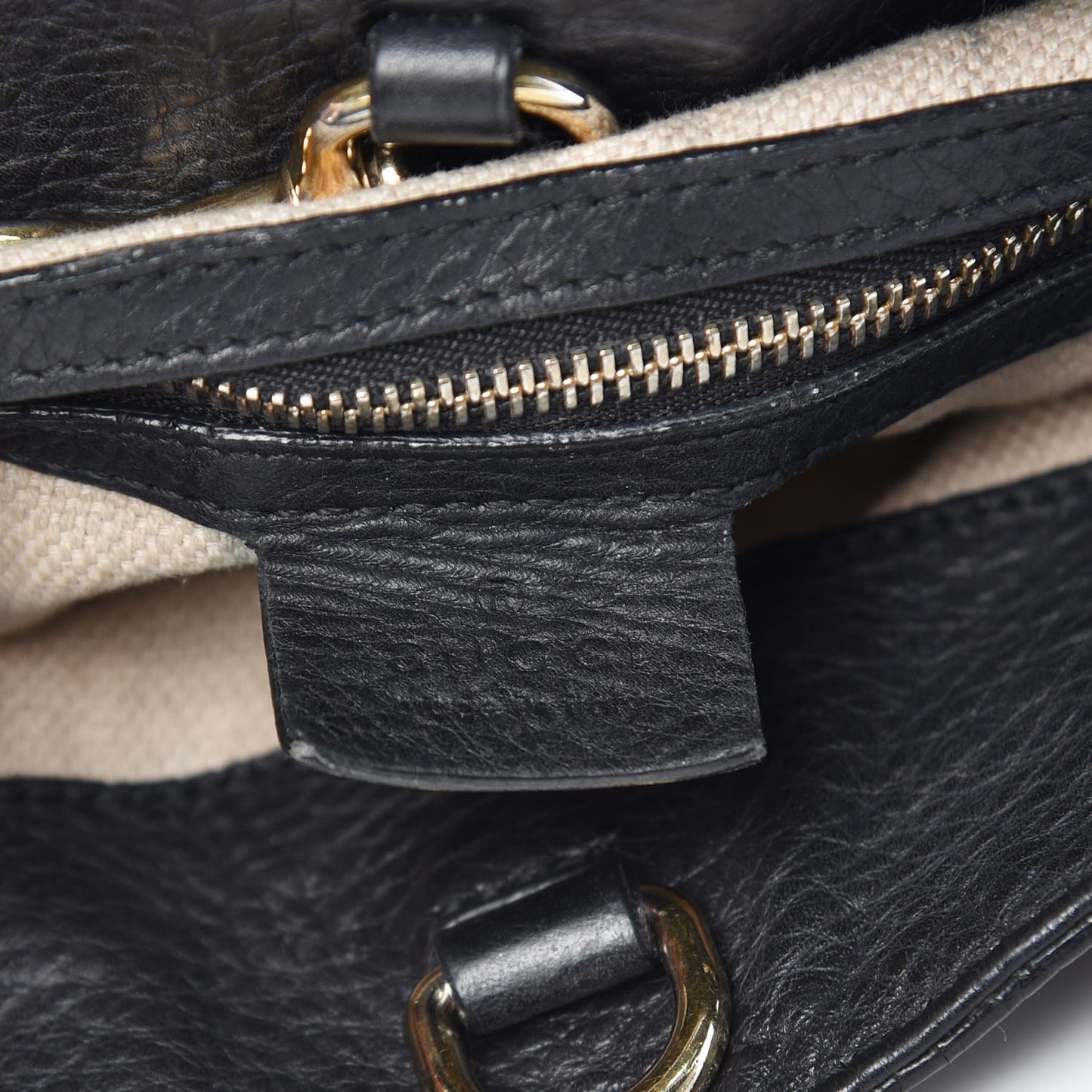 Pebbled Calfskin Medium Soho Chain Shoulder Bag Black