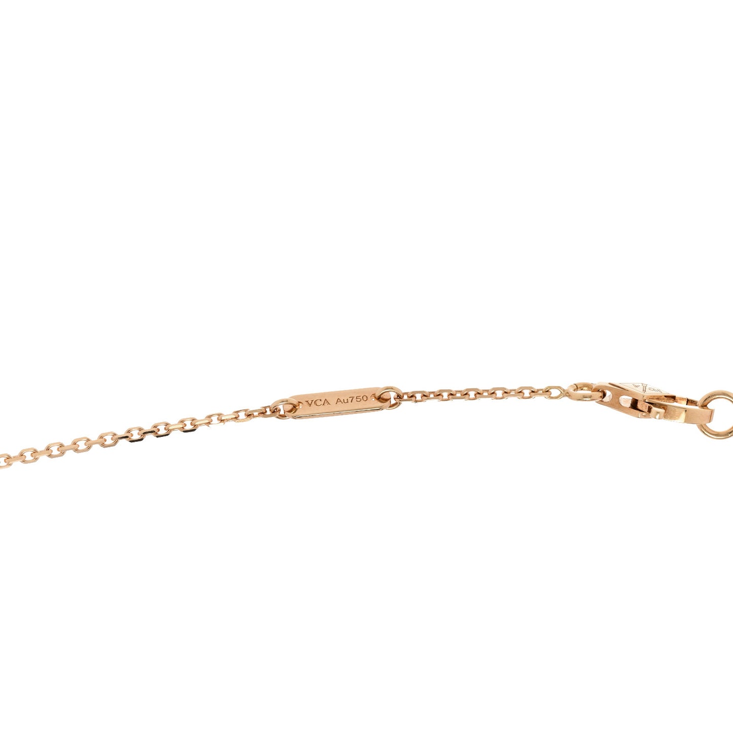 18K Yellow Gold Mother of Pearl Sweet Alhambra Pendant Necklace