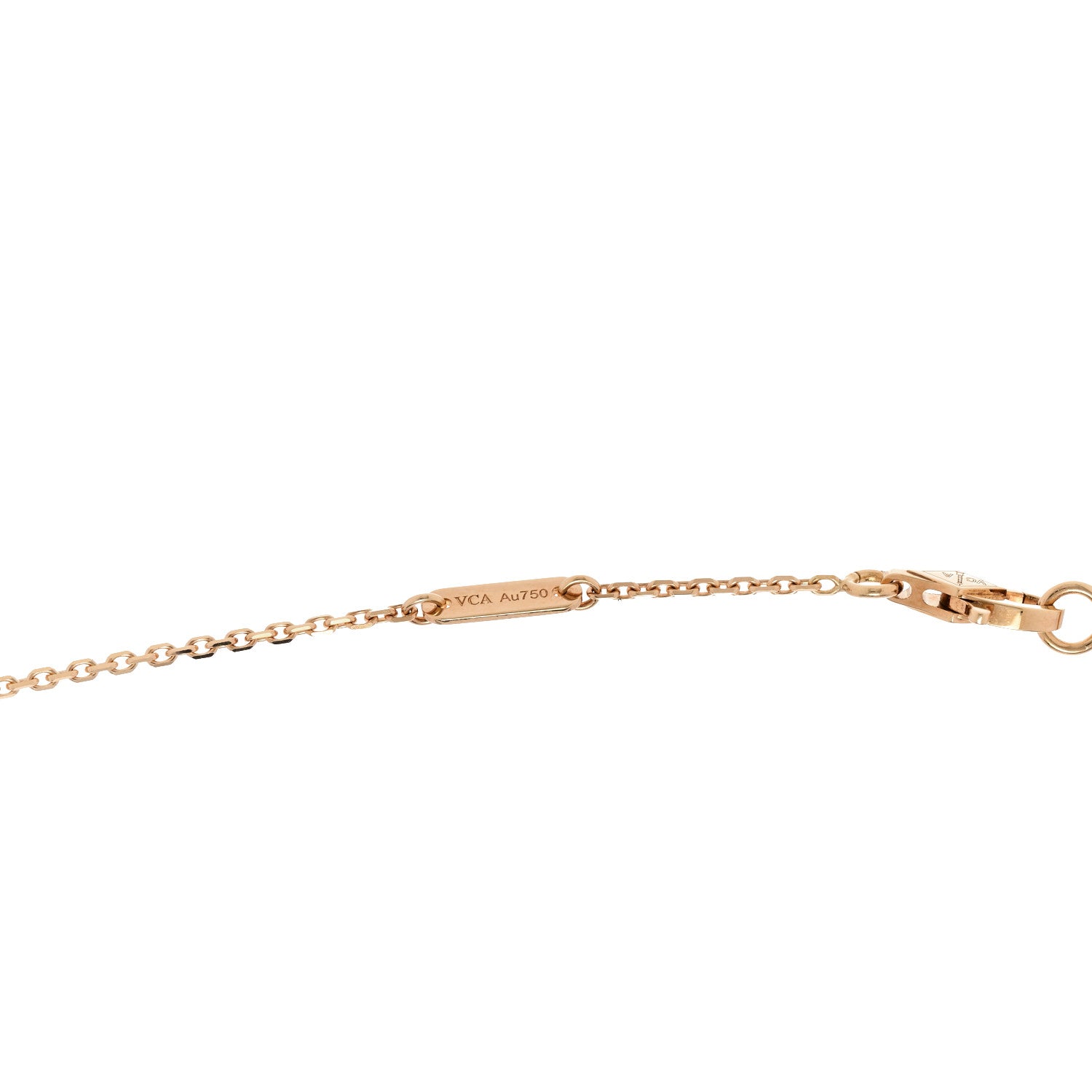 Van Cleef & Arpels 18K Yellow Gold Mother of Pearl Sweet Alhambra Pendant Necklace 5 of 6