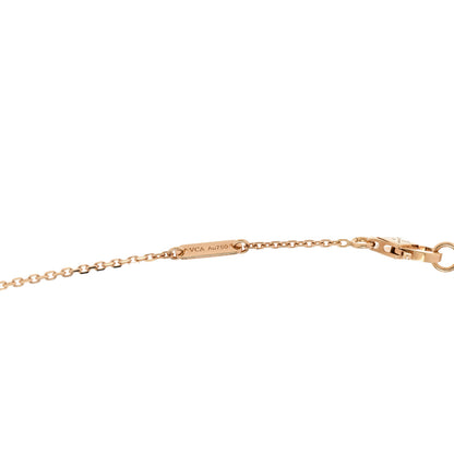 Van Cleef & Arpels 18K Yellow Gold Mother of Pearl Sweet Alhambra Pendant Necklace 5 of 6