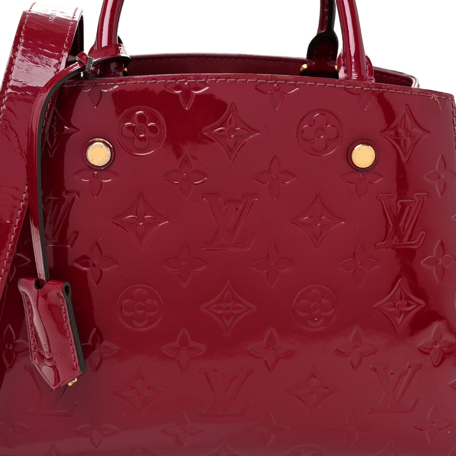 Louis Vuitton Vernis Montaigne BB Magenta 7 of 9