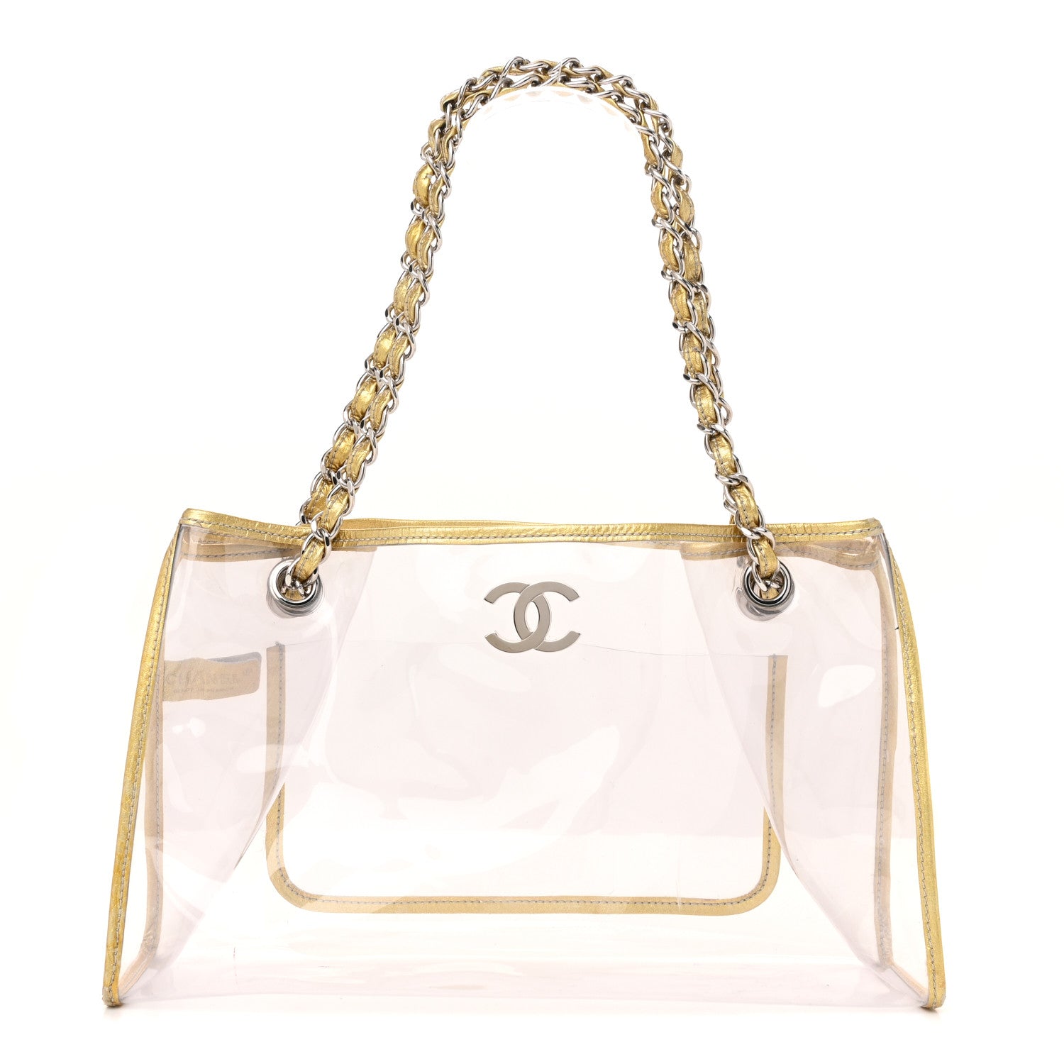 Chanel Vinyl Naked Tote Gold 1 of 14