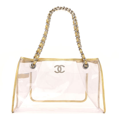 Chanel Vinyl Naked Tote Gold 1 of 14