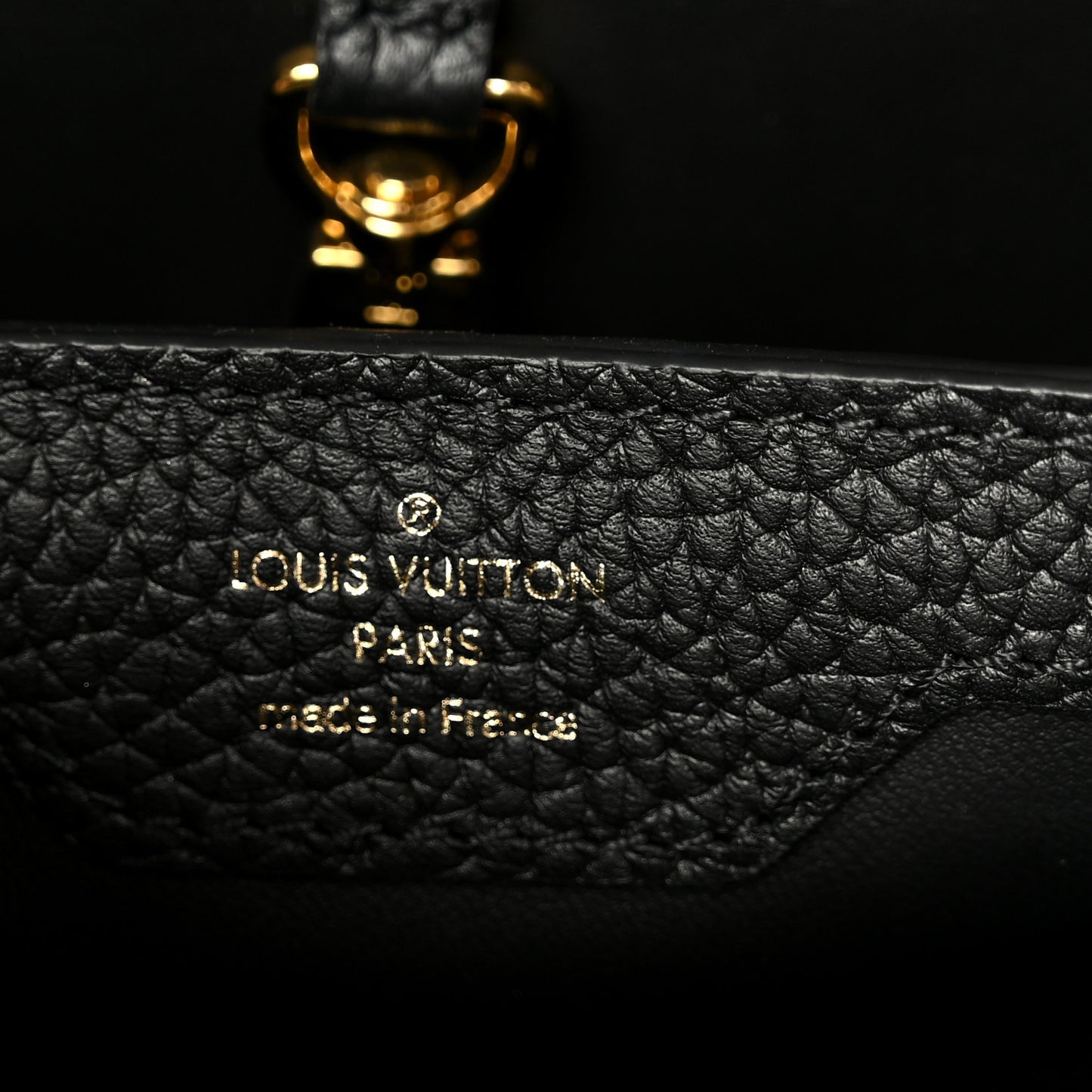 Taurillon Embellished Flower Handle Capucines BB  Black
