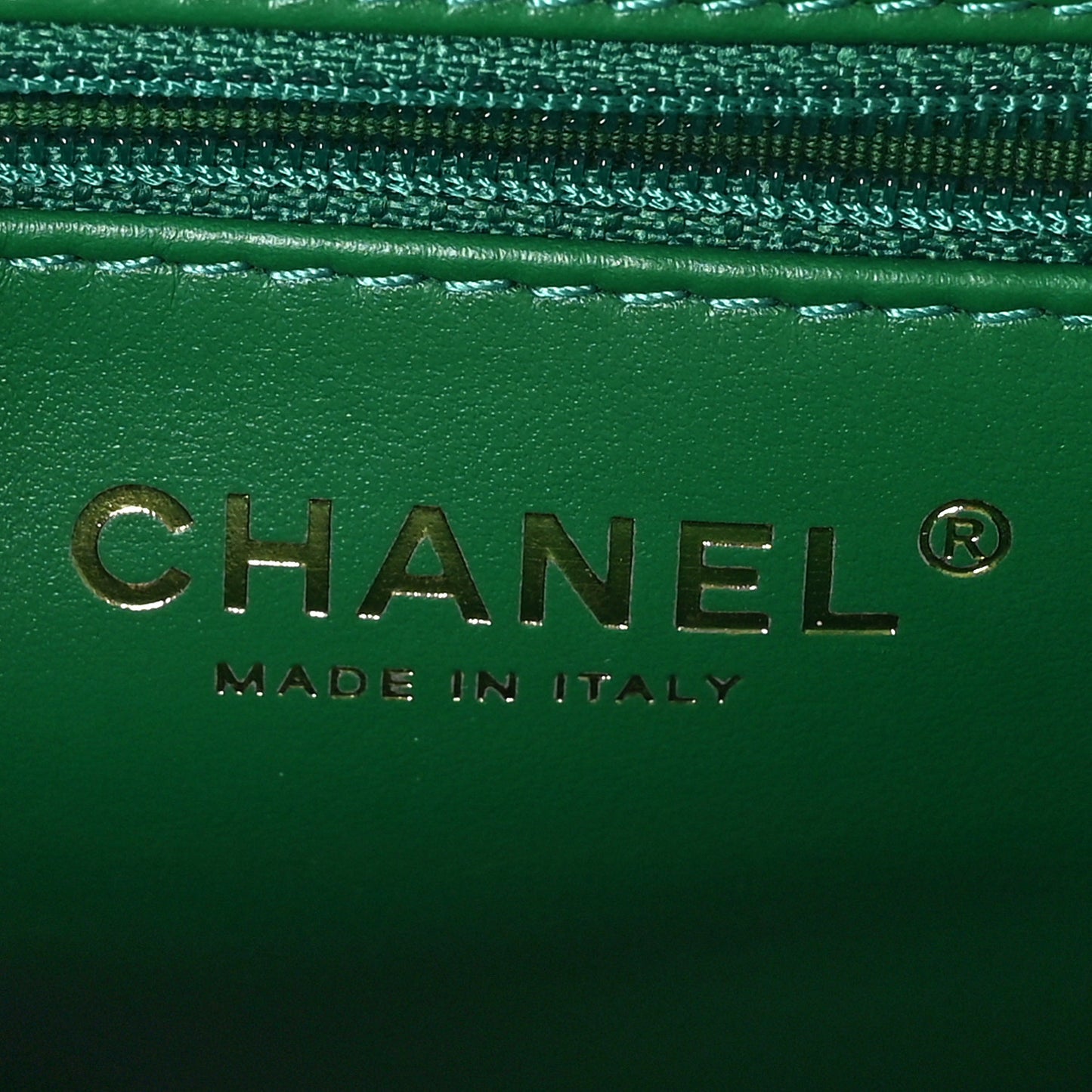 Shiny Aged Calfskin Quilted Nano Kelly Shopper Green