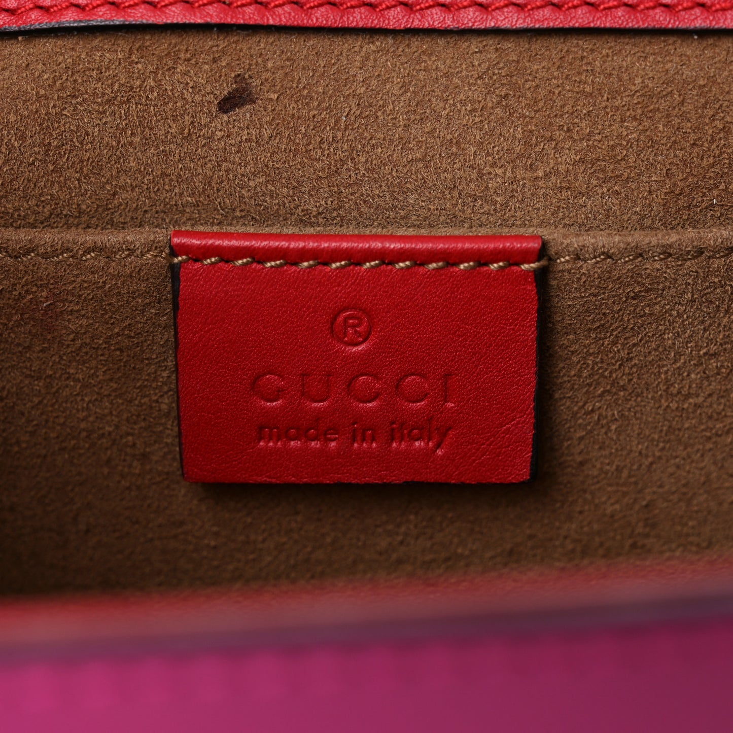 Calfskin Small Padlock Shoulder Bag New Rosette Hibiscus Red