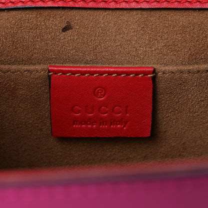 Gucci Calfskin Small Padlock Shoulder Bag New Rosette Hibiscus Red 6 of 12