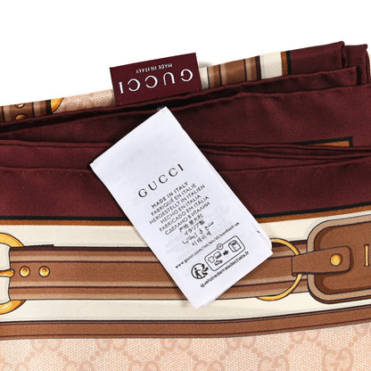 Gucci Silk Twill New Majo Square Scarf Sienna Pink 3 of 3
