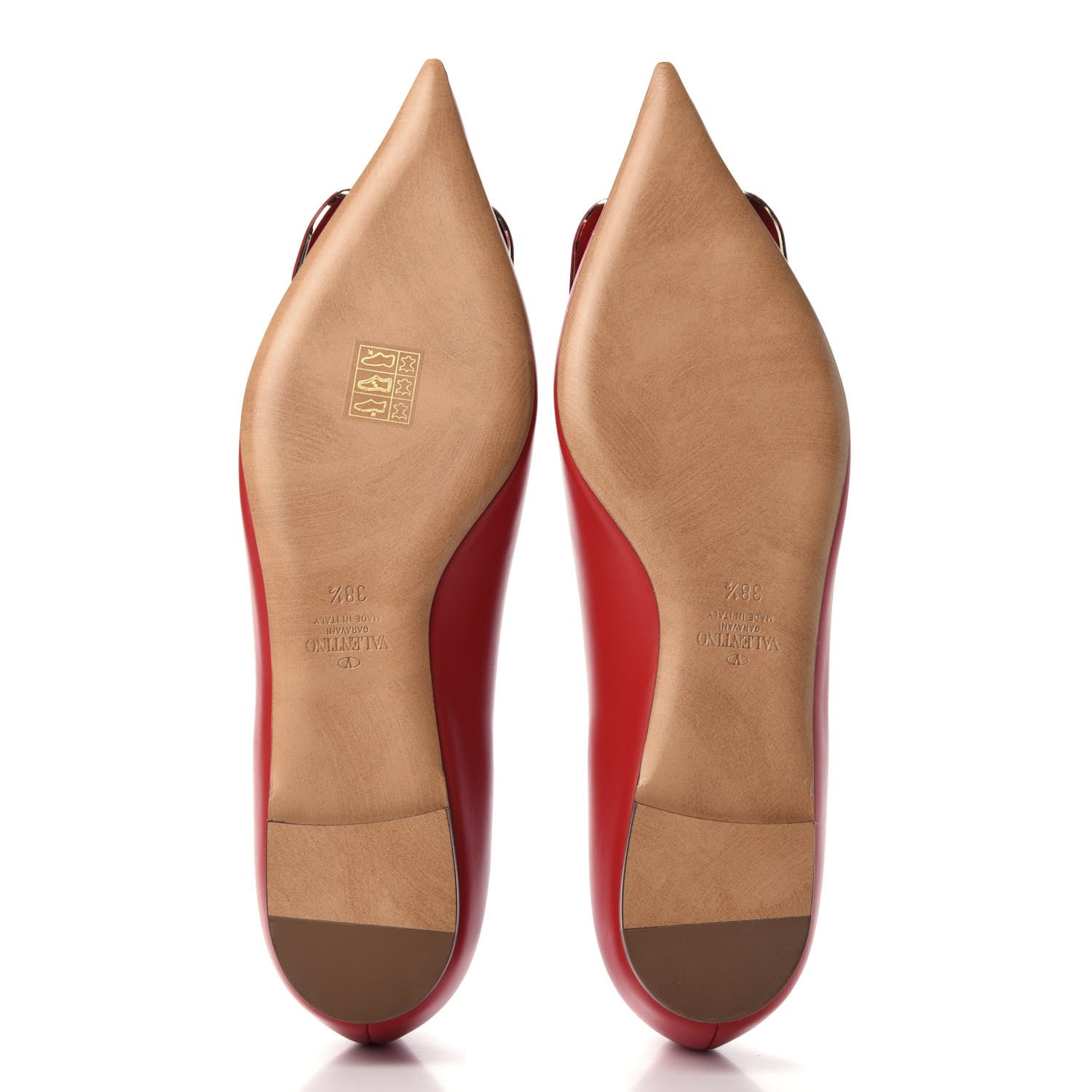 Valentino Garavani Nappa Vlogo Flats 38.5 Rouge Pur 5 of 10
