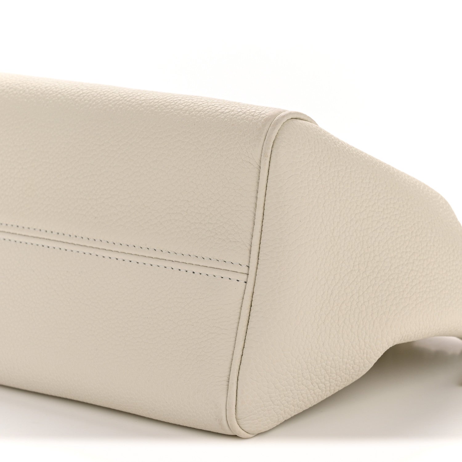 Celine Calfskin Cuir Small Triomphe Cabas Drawstring White 11 of 12