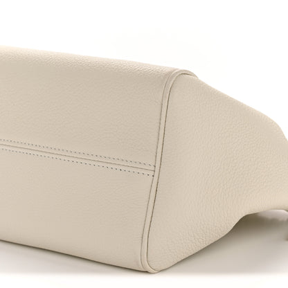 Celine Calfskin Cuir Small Triomphe Cabas Drawstring White 11 of 12