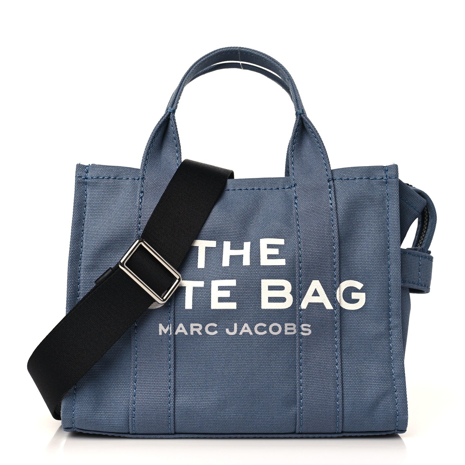 Marc Jacobs Cotton Canvas Mini The Tote Bag Blue Shadow 1 of 8