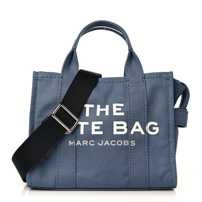 Marc Jacobs Cotton Canvas Mini The Tote Bag Blue Shadow 1 of 8