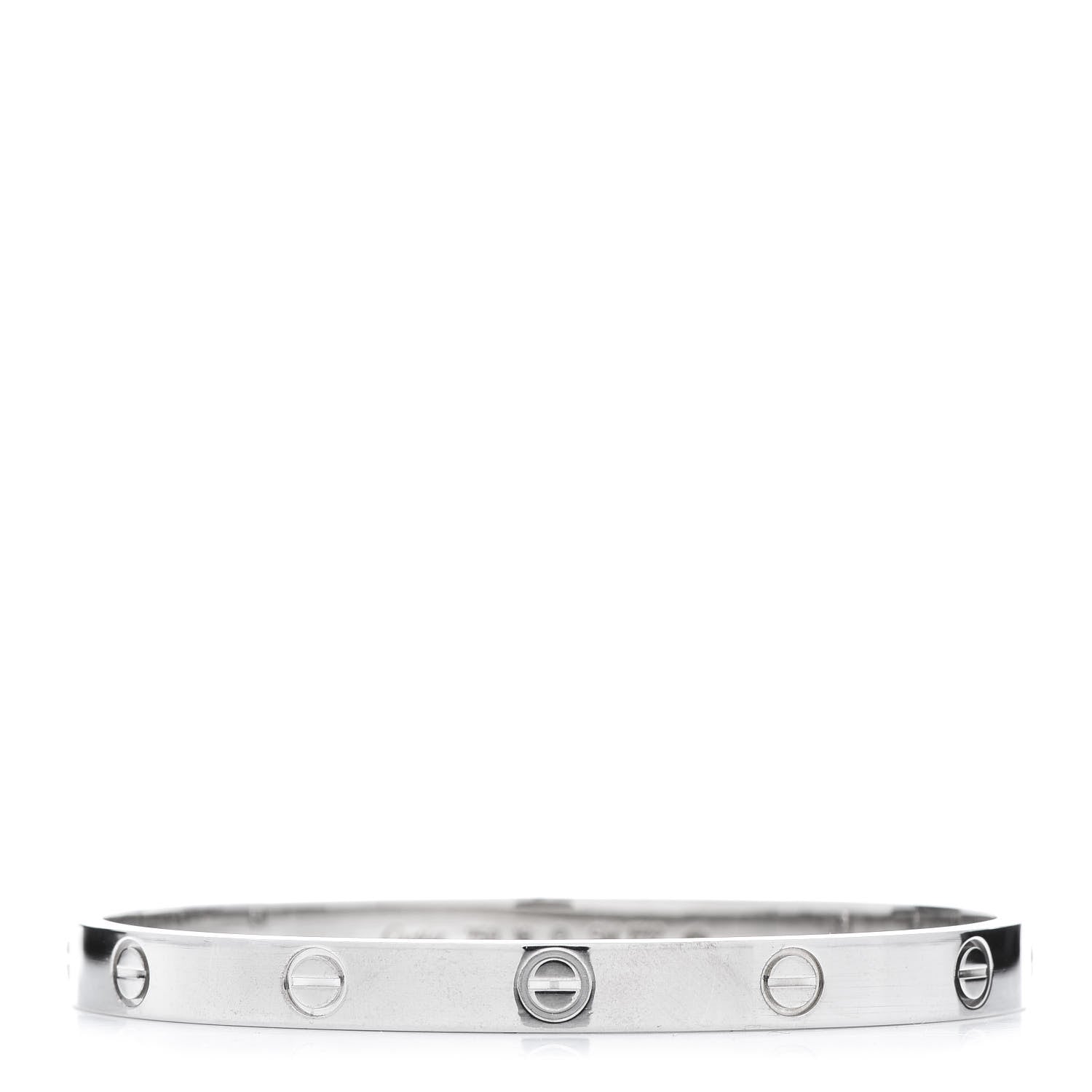 Cartier 18K White Gold LOVE Bracelet 18 1 of 5