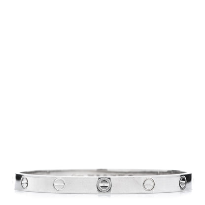 Cartier 18K White Gold LOVE Bracelet 18 1 of 5