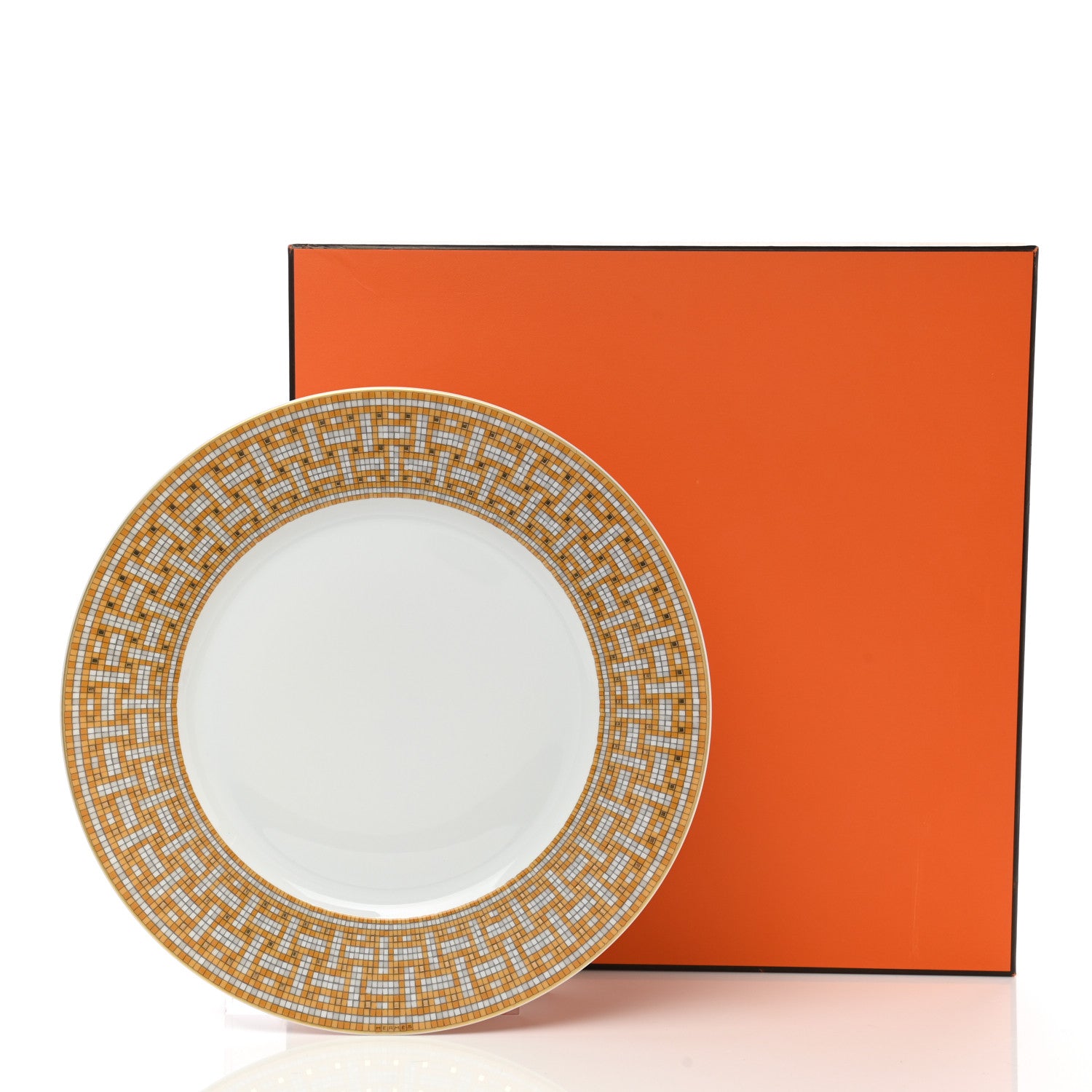 Hermes Porcelain Mosaique Au 24 Dinner Plate 7 of 7