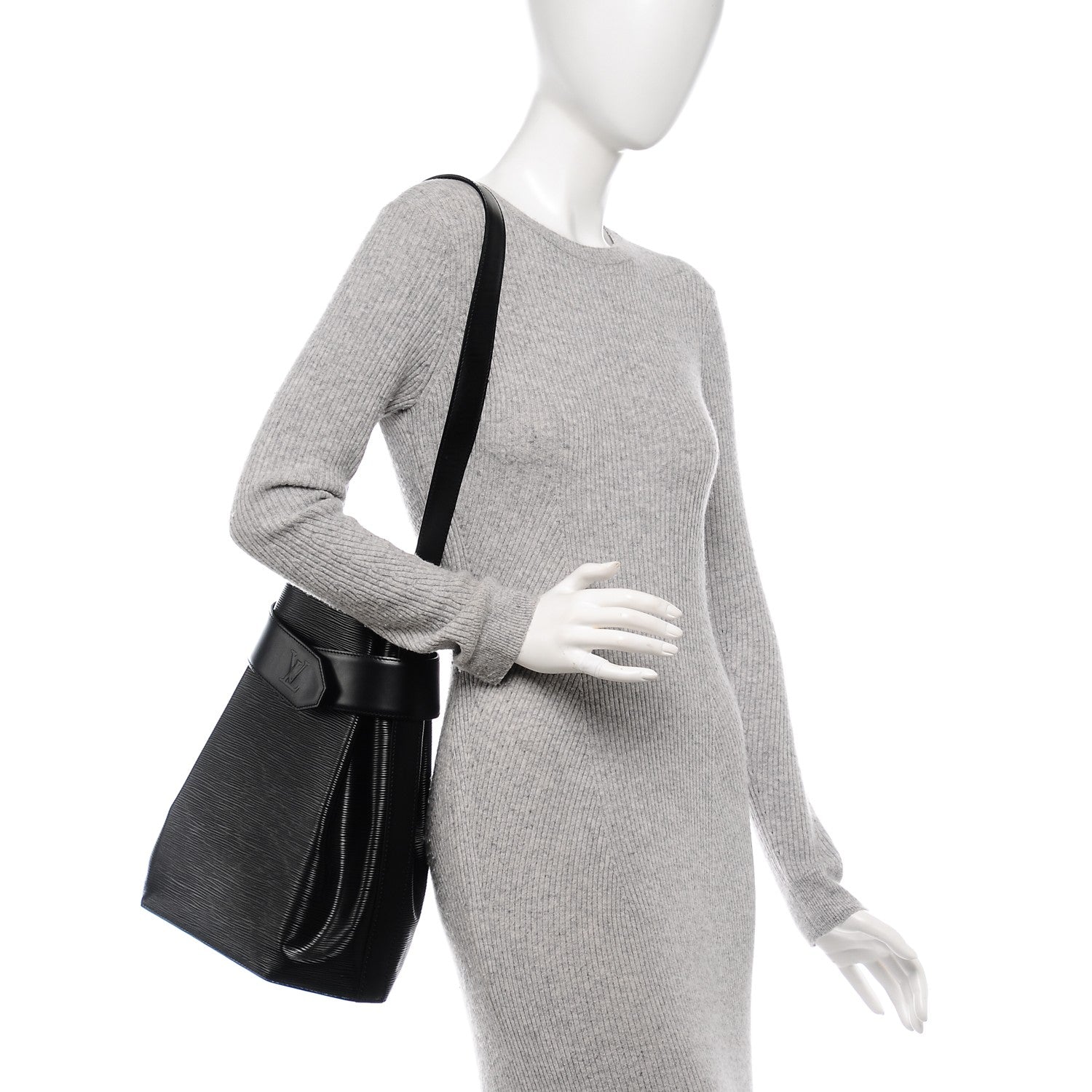 Louis Vuitton Epi Sac D'Epaule Black 2 of 8