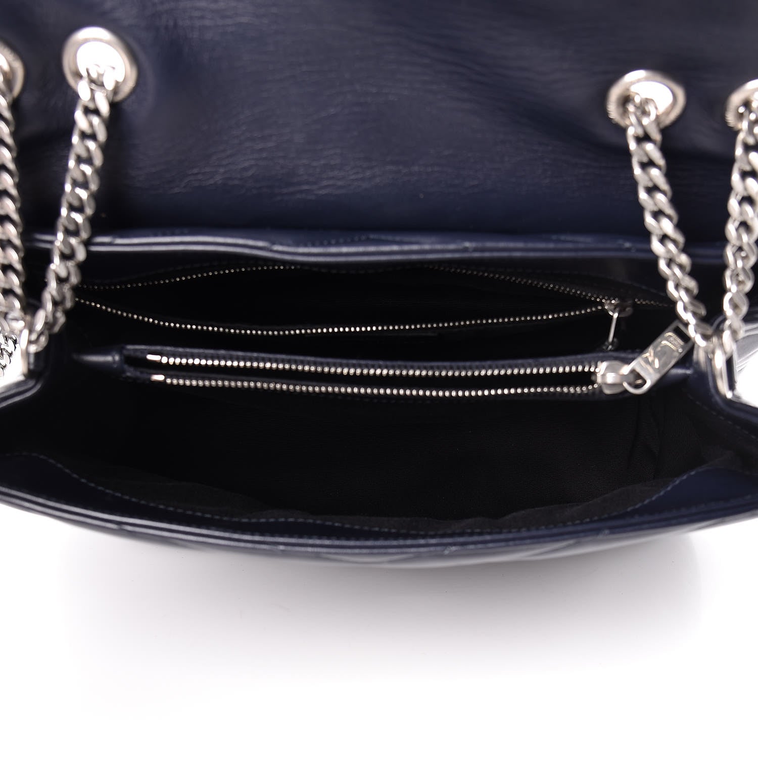 Saint Laurent Calfskin Y Quilted Monogram Medium Loulou Chain Satchel Medium Blue 5 of 13