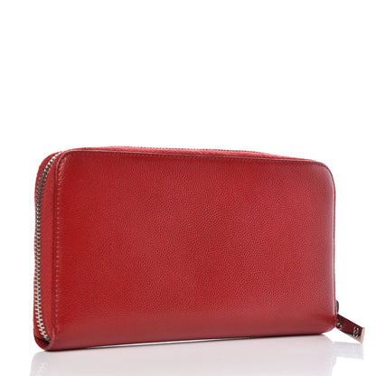 Chanel Caviar Sevruga Zip Around Wallet Red 3 of 12
