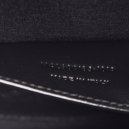 Saint Laurent Grain De Poudre Textured Mixed Matelasse Triquilt Medium Monogram Satchel Black 8 of 11