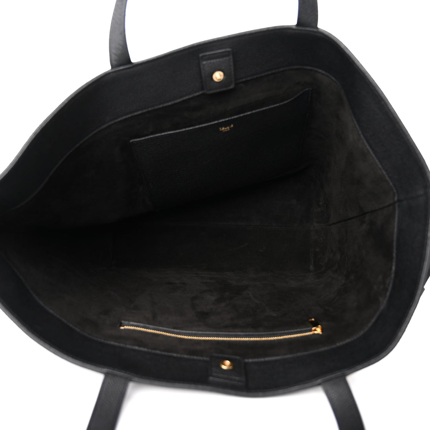 Grained Calfskin Triomphe Medium Cabas Anais Black