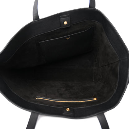 Celine Grained Calfskin Triomphe Medium Cabas Anais Black 5 of 9