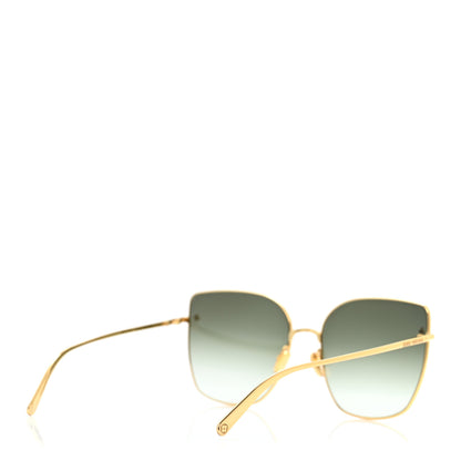 Louis Vuitton Metal LV Charm Cat Eye Sunglasses Z1720U Gold 4 of 8