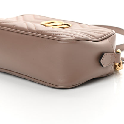 Gucci Calfskin Matelasse Small GG Marmont Chain Shoulder Bag Porcelain Rose 10 of 12