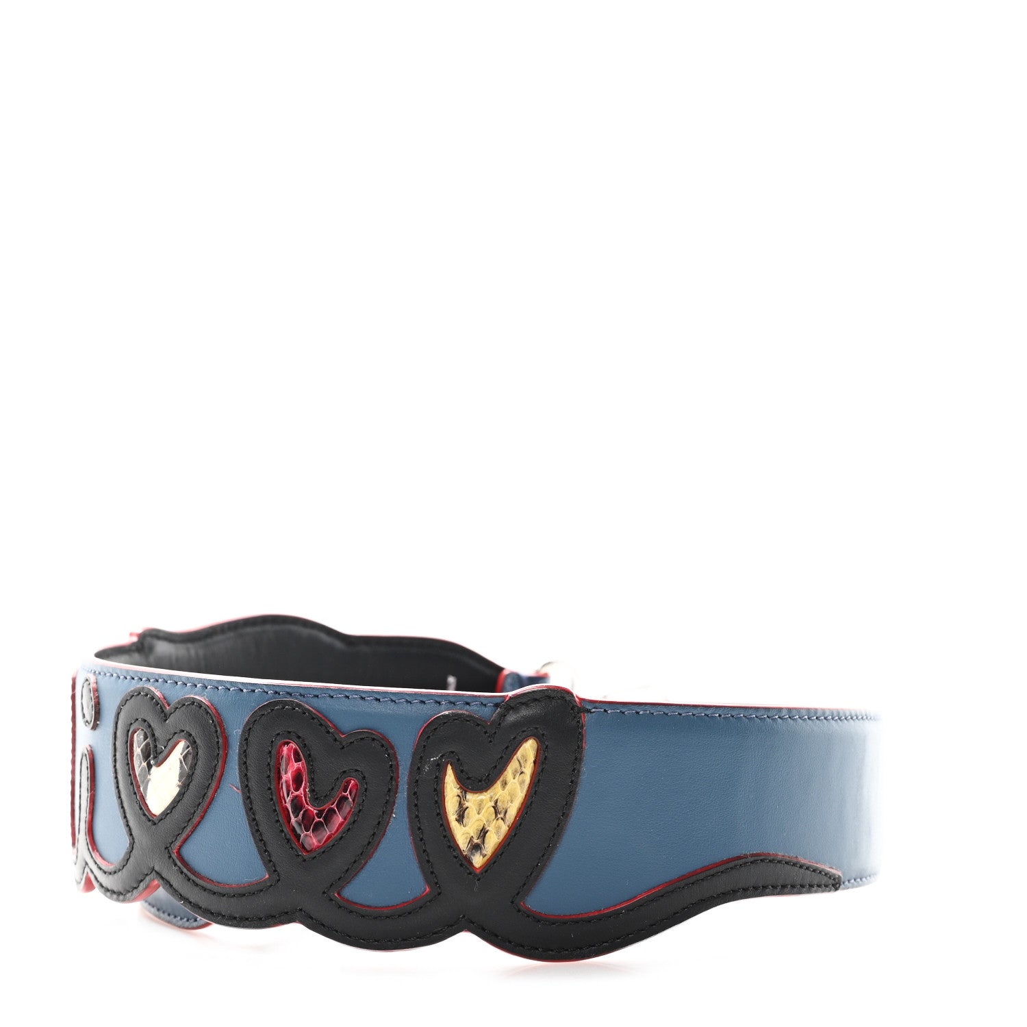 Fendi Vitello Century Elaphe Open Your Heart Bi-Color Strap You