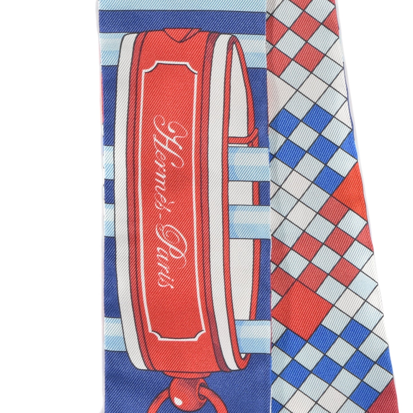 Silk Colliers de Chiens Remix Twilly Marine Rouge White