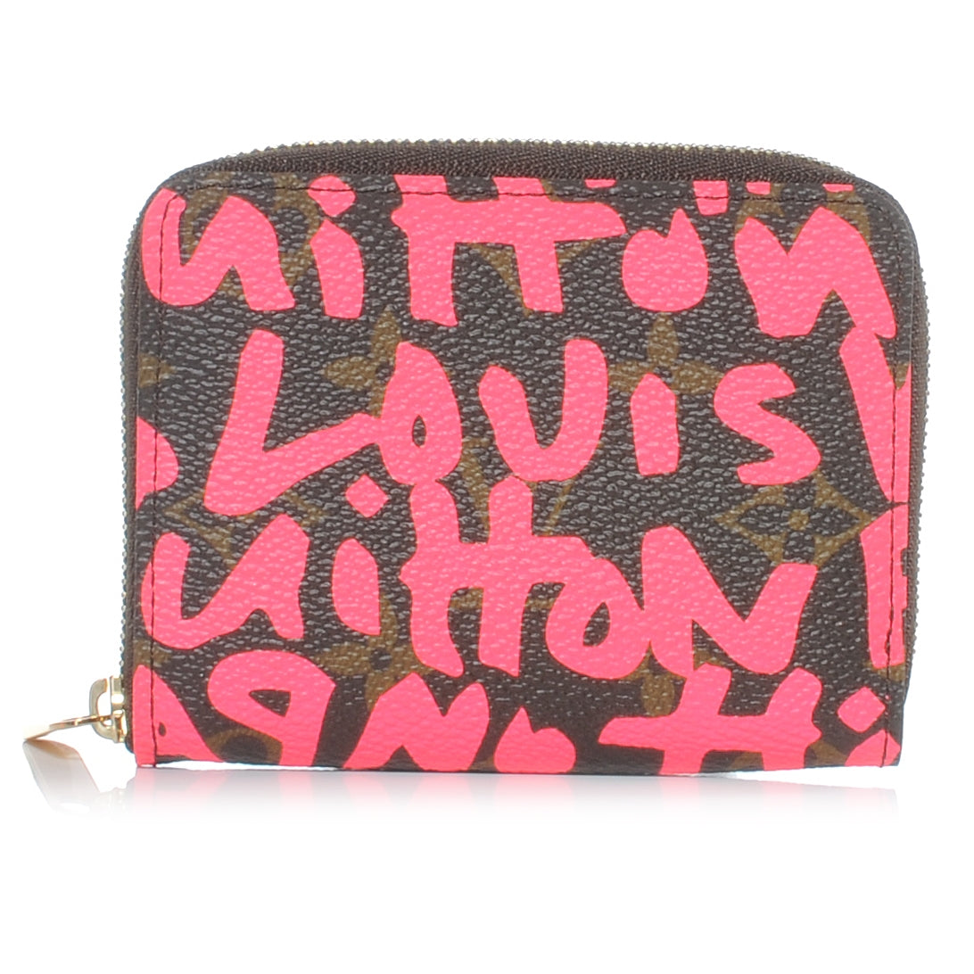 Louis Vuitton Monogram Graffiti Zippy Coin Purse Fuchsia 1 of 7
