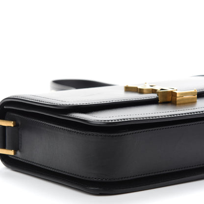 Saint Laurent Box Calfskin Monogram Medium Solferino Satchel Black 7 of 9