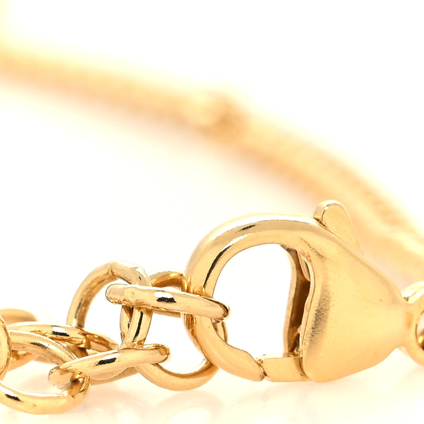 Crystal Chain Heart Bracelet Gold