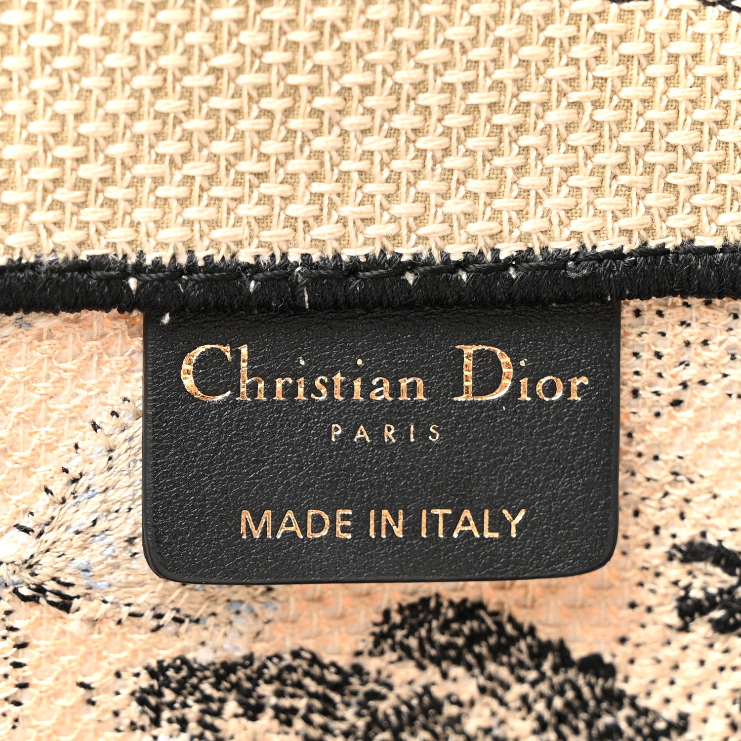 Christian Dior Canvas Embroidered Large Palm Tree Toile De Jouy Book Tote Multicolor 6 of 12