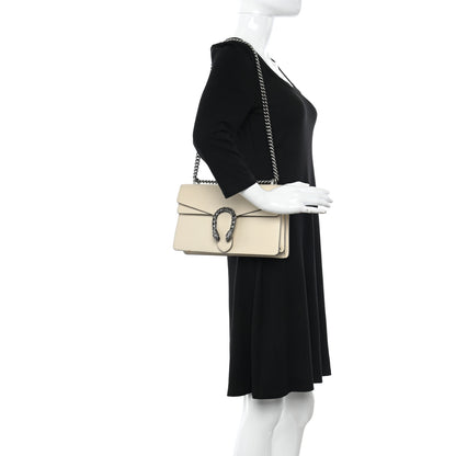 Gucci Textured Calfskin Crystal Small Dionysus Shoulder Bag Mystic White 2 of 14