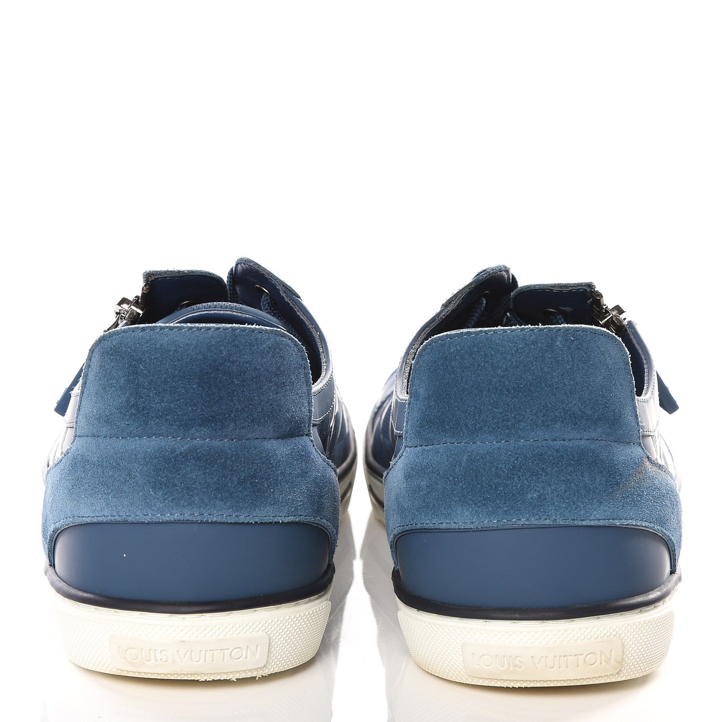 Damier Challenge Zip Up Sneakers 7.5 Blue