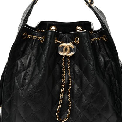 Chanel Caviar Quilted Medium Chanel 25 Handbag Black 9 of 12