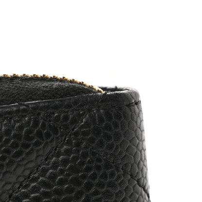 Chanel Caviar Quilted Zip Coin Purse Black 10 of 12