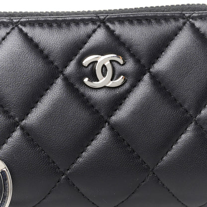 Chanel Lambskin Quilted Key Holder Case Black 8 of 9